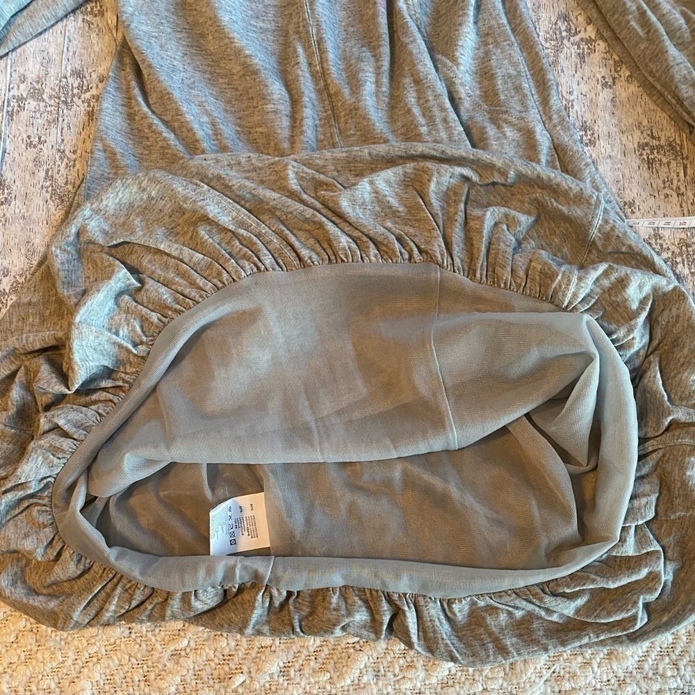 NEW w/TAGS DIESEL Turtleneck Bodycon Gray Visible Seams Balloon Bottom Dress XS - Picture 11 of 13